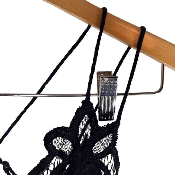 Intimately Free People Lace Bralette Black Embroidered Lace Size XS - Picture 3 of 11
